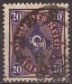 Germany - 1922 - Post Horn - 20 - Violet & Orange - Post Horn - Scott 182 - 0